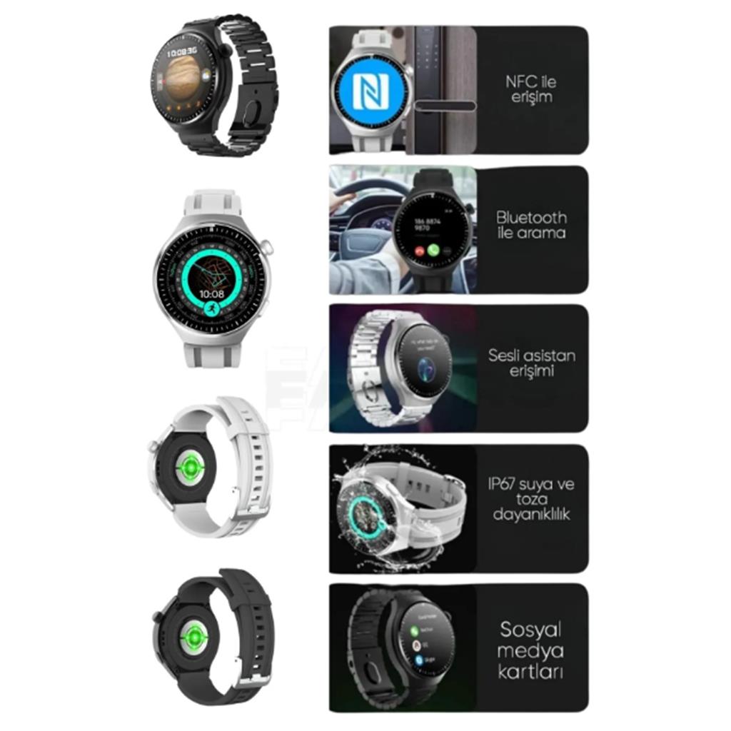 Akıllı Saat Watch Gs 4 Pro Iphone Ve Android Tüm Telefonlara Uyumlu Yapay Zeka Destekli