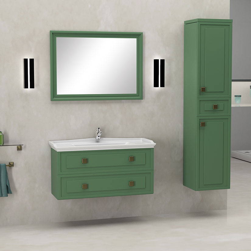 Oslo 100cm Banyo Dolabı Takım