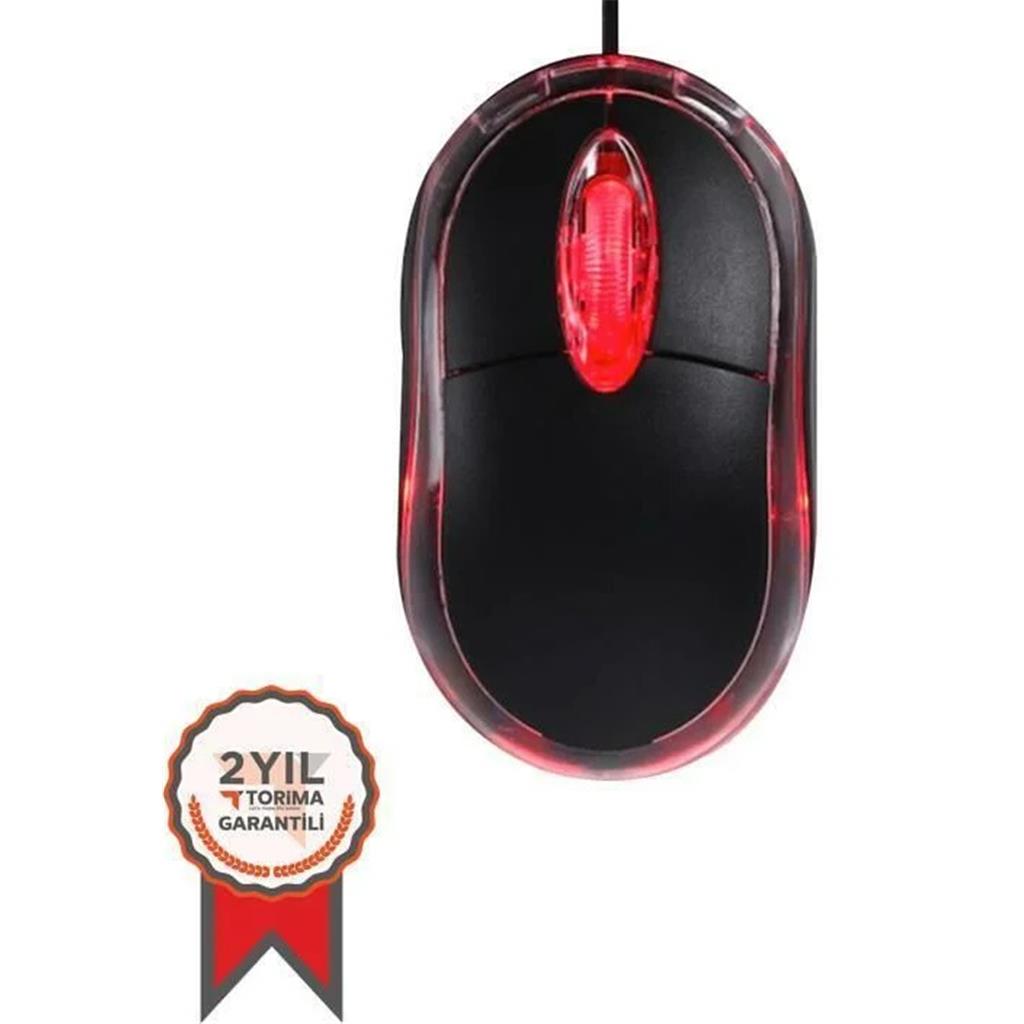 Siyah Fare  Kablolu Siyah Optik Mouse Torima Tm-05