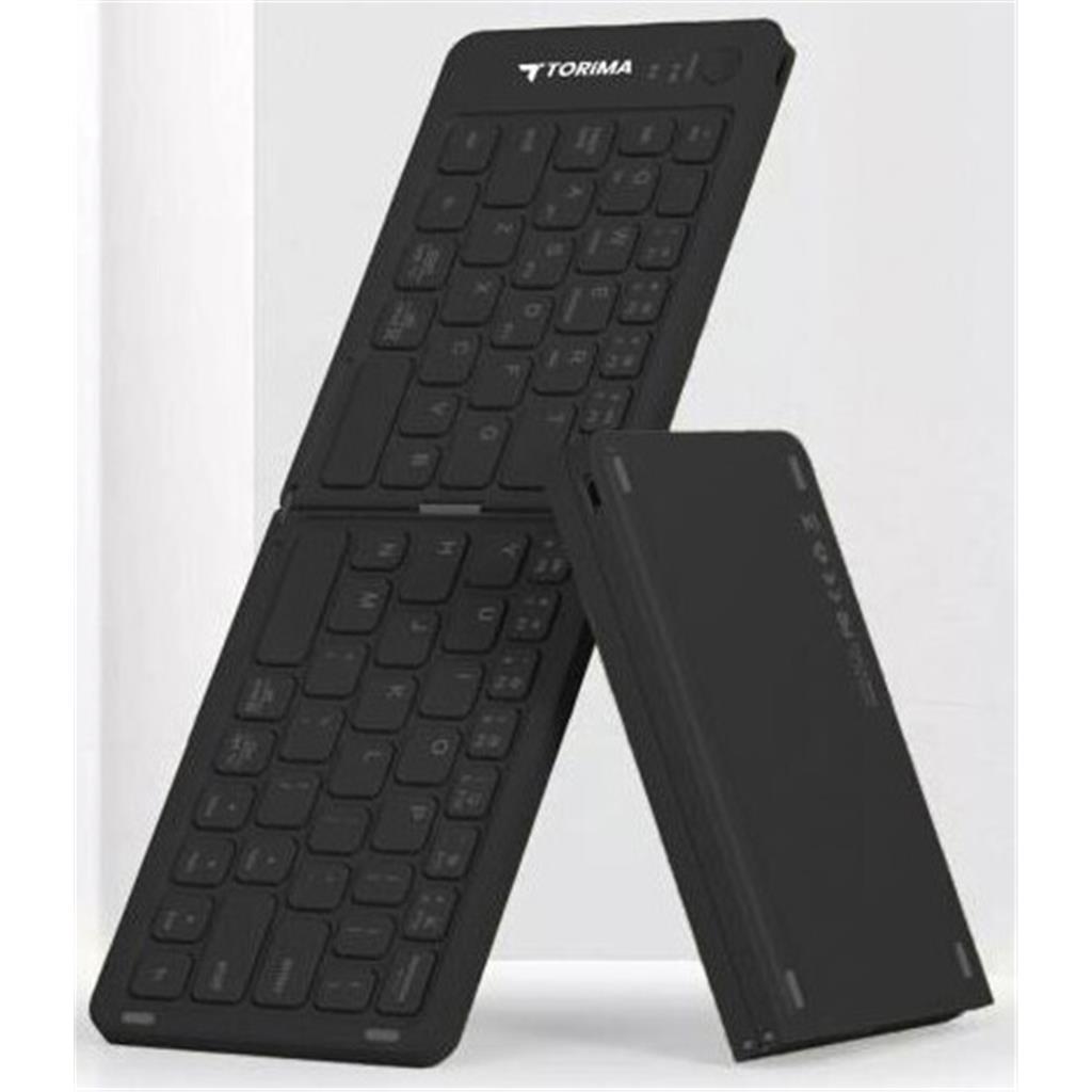 Katlanabilir Klavye Torima  Klavye Siyah Kablosuz Şarjlı Taşınabilir Mini Bluetooth Keyboard Tk-08
