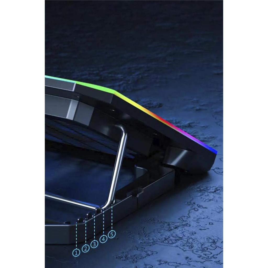 bilgisayar soğutma fanı Torima CF-04 Ayarlanabilir Dizüstü Bilgisayar Rgb Soğutma Fanı Siyah