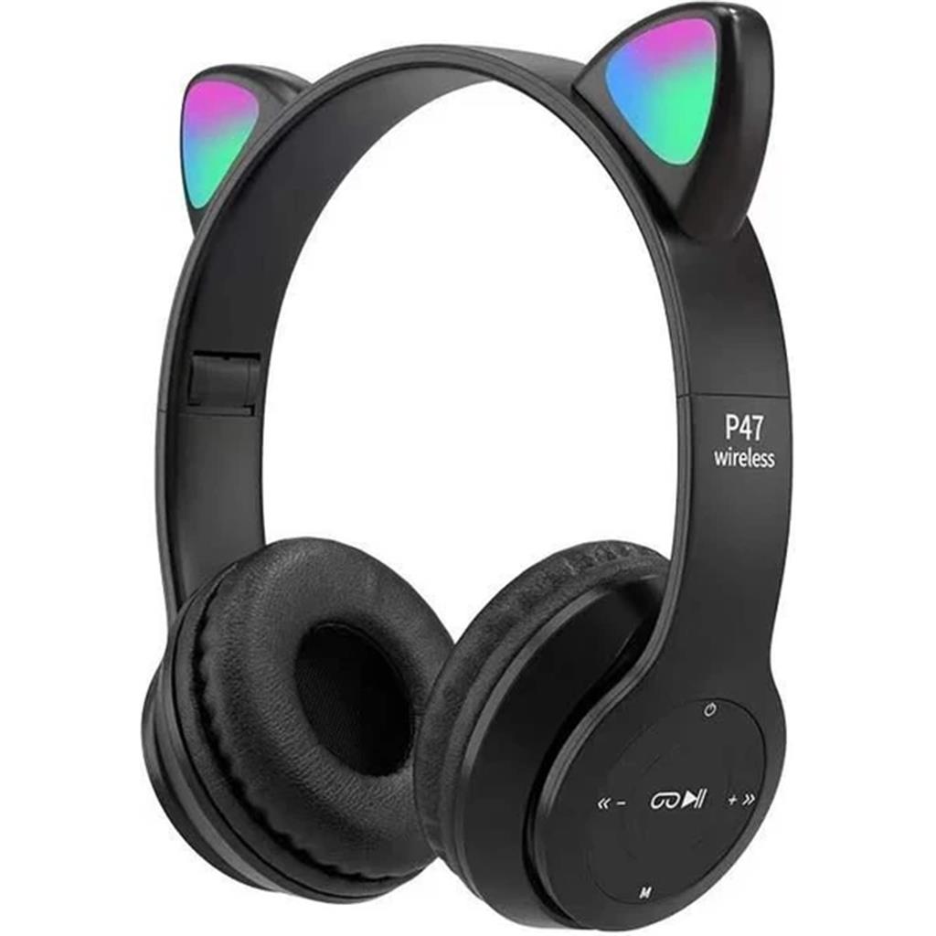 Bluetooth Kulak Üstü Kedi Kulaklık  Torima Kulaklık P47M Sevimli Renkli Kedi Kulaklık Fiyatları ve Modelleri