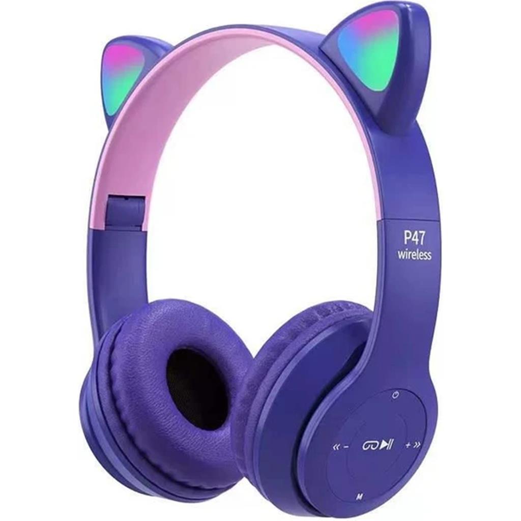 Bluetooth Kulak Üstü Kedi Kulaklık  Torima Kulaklık P47M Sevimli Renkli Kedi Kulaklık Fiyatları ve Modelleri