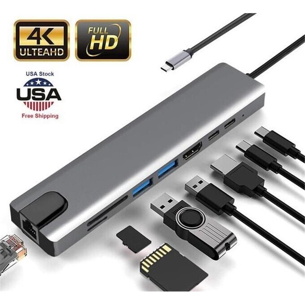 adaptör çevirici Torima Yd-36 Usb-C - Hdtv Çok Fonksiyonlu 8 Port Çevirici Adaptör dönüştürücü