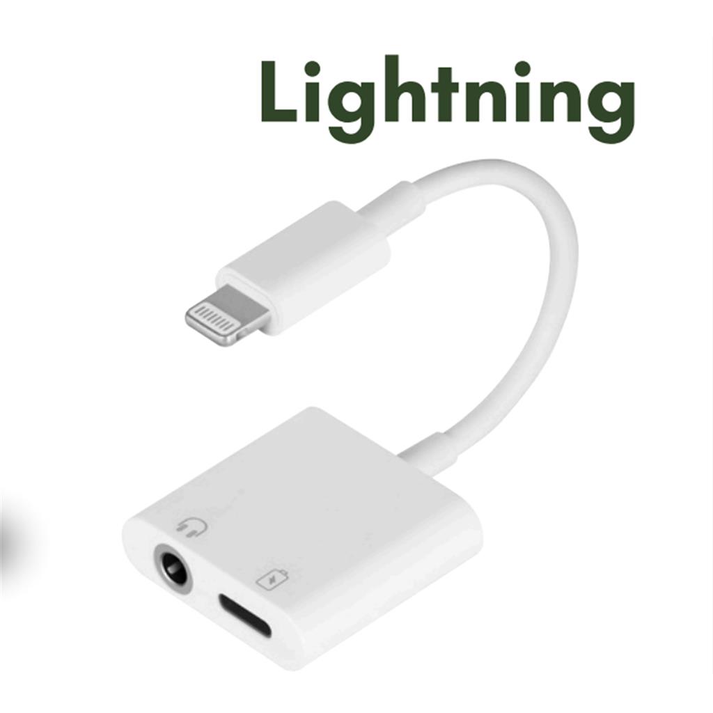 iPhone Uyumlu Lightning  Şarj Kulaklık Dönüştürücü Adaptör Şarj Çoğaltıcı Splitter