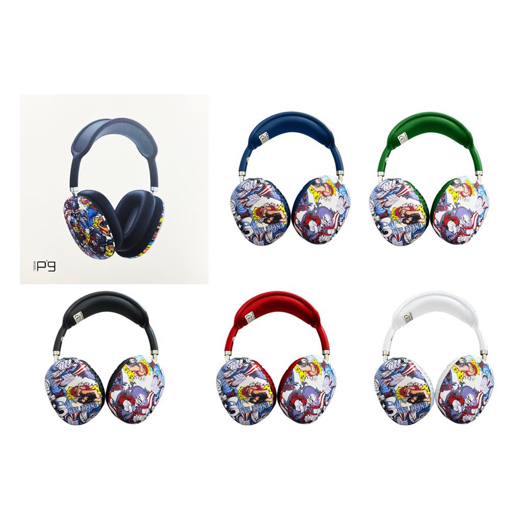 Rankli Desenli Bleutooth Kulak Üstü Kulaklık Modelleri P9 DESENLİ BLUETOOTH KULAK ÜSTÜ KULAKLIK