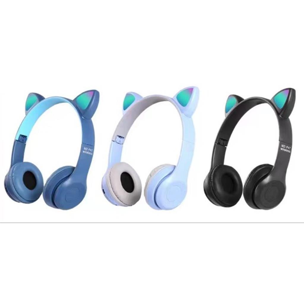 Kedi Kulaklık Renkli Kulak Üstü Kulaklık IŞIKLI BLUETOOTH’LU KULAKÜSTÜ  KULAKLIK