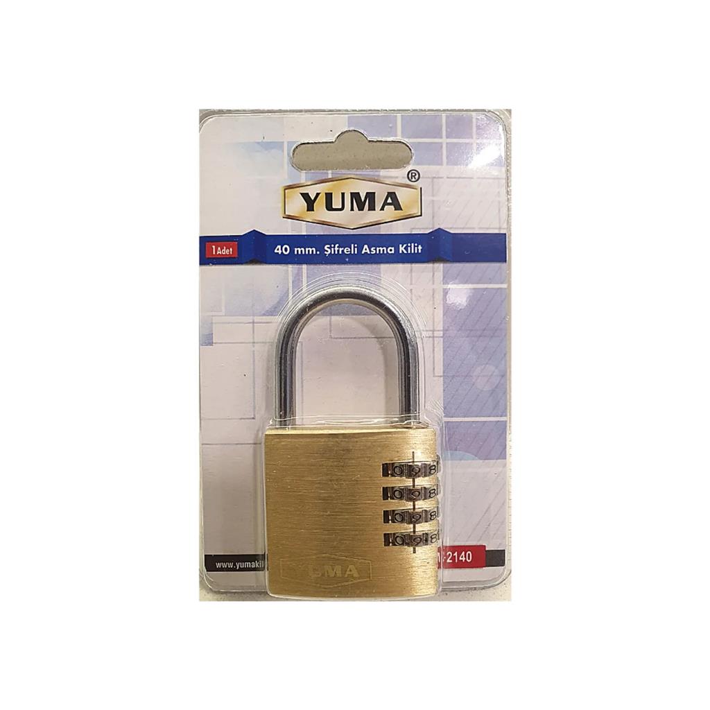Yuma Kilit Yuma Şifreli Asma Kilit 40 mm -  Şifreli Asma Kilit Modelleri ve Fiyatları
