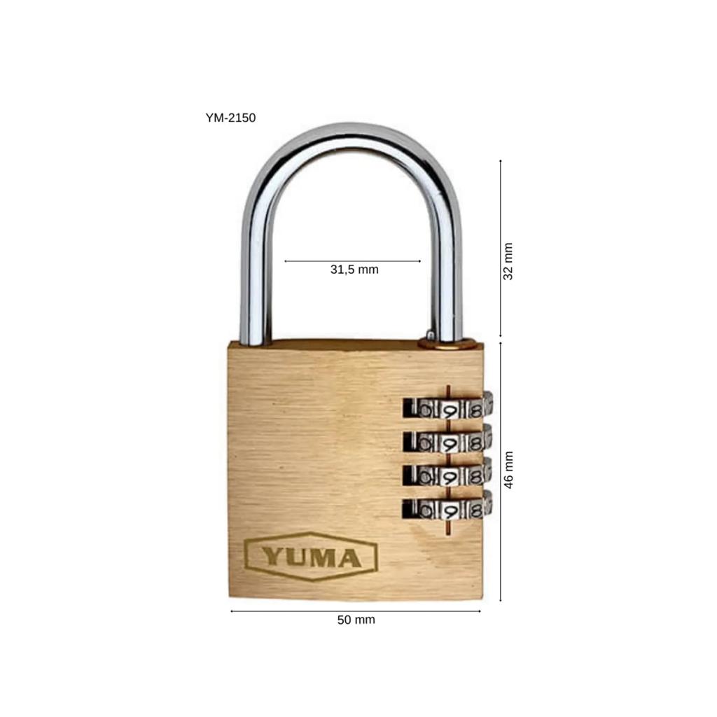 Yuma Şifreli Asma Kilit 50 mm - YM-2150 Yuma Şifreli Asma Kilit Fiyatları ve Çeşitleri