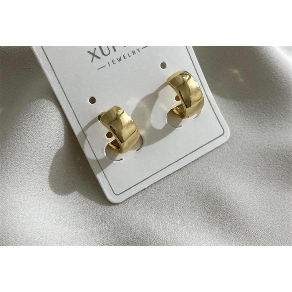 ZeyCan Şık Kadın Gold Renk Motifli  XUPİNG Çelik Küpe