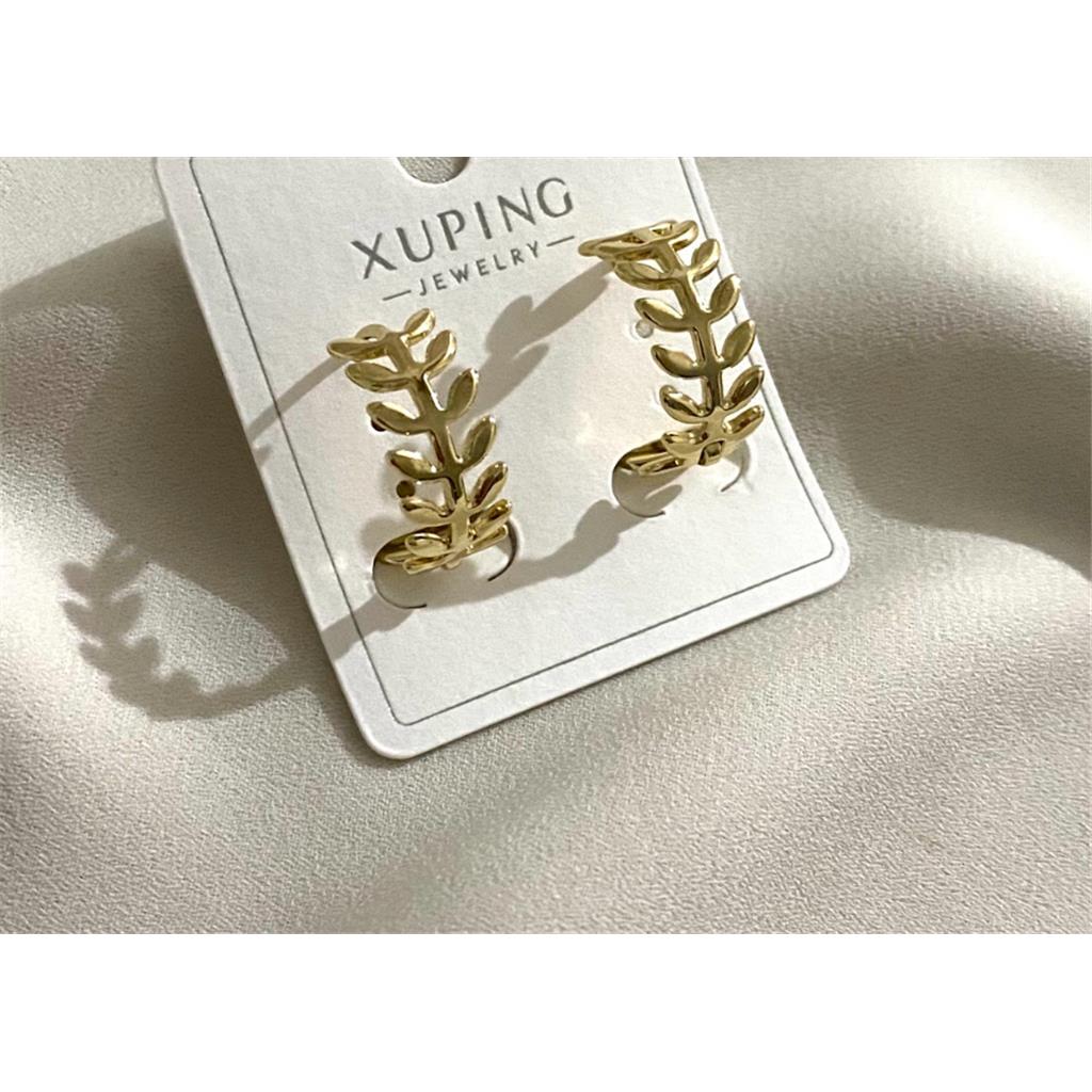 ZeyCan Şık Kadın Gold Renk  XUPİNG Çelik Küpe