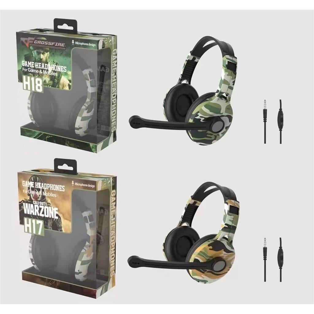 AUX GİRİŞLİ / KAMUFLAJLI OYUNCU PC KULAKLIK Oyun Gaming Kulak Üstü Kulaklığı  Modelleri