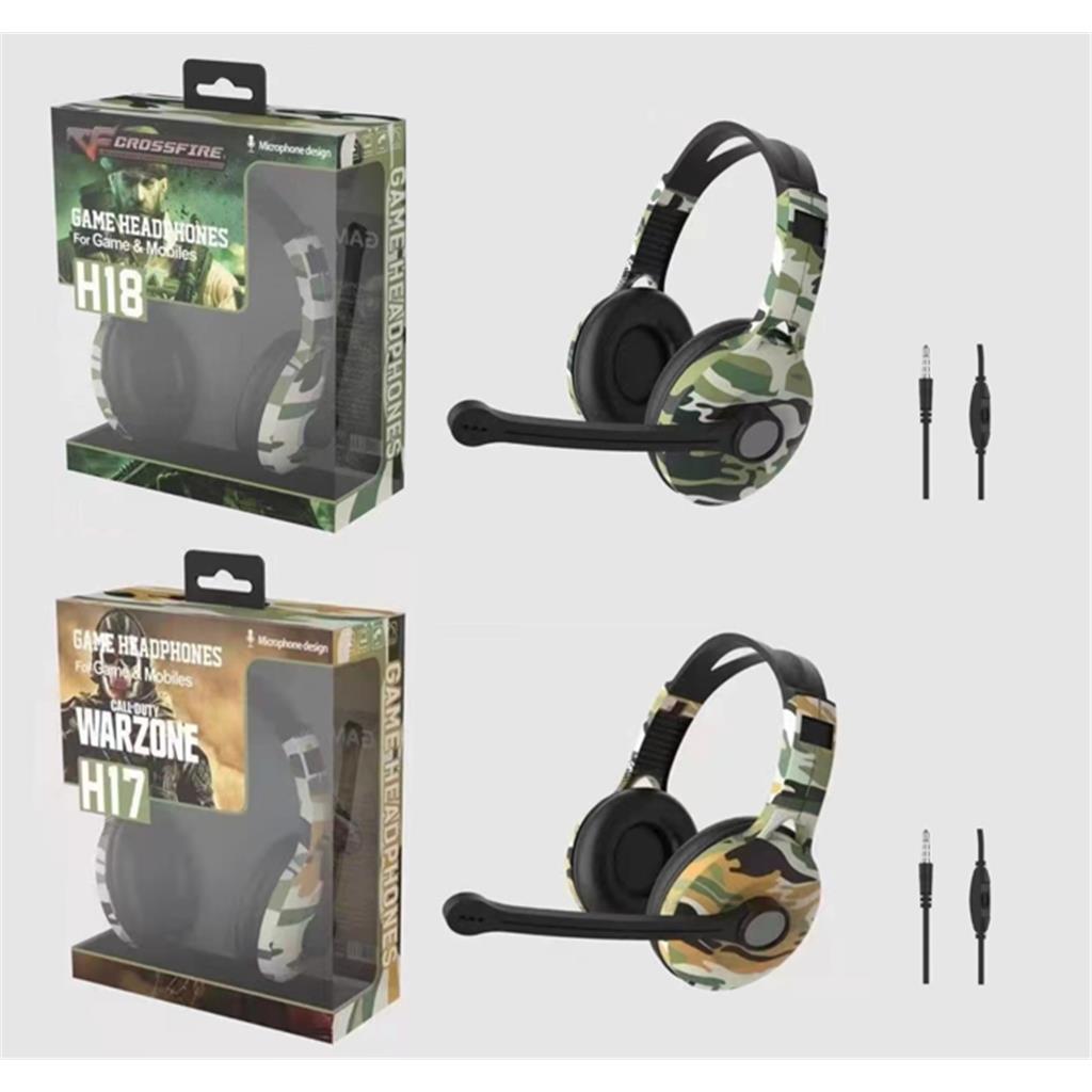 AUX GİRİŞLİ / KAMUFLAJLI OYUNCU PC KULAKLIK Oyun Gaming Kulak Üstü Kulaklığı  Modelleri