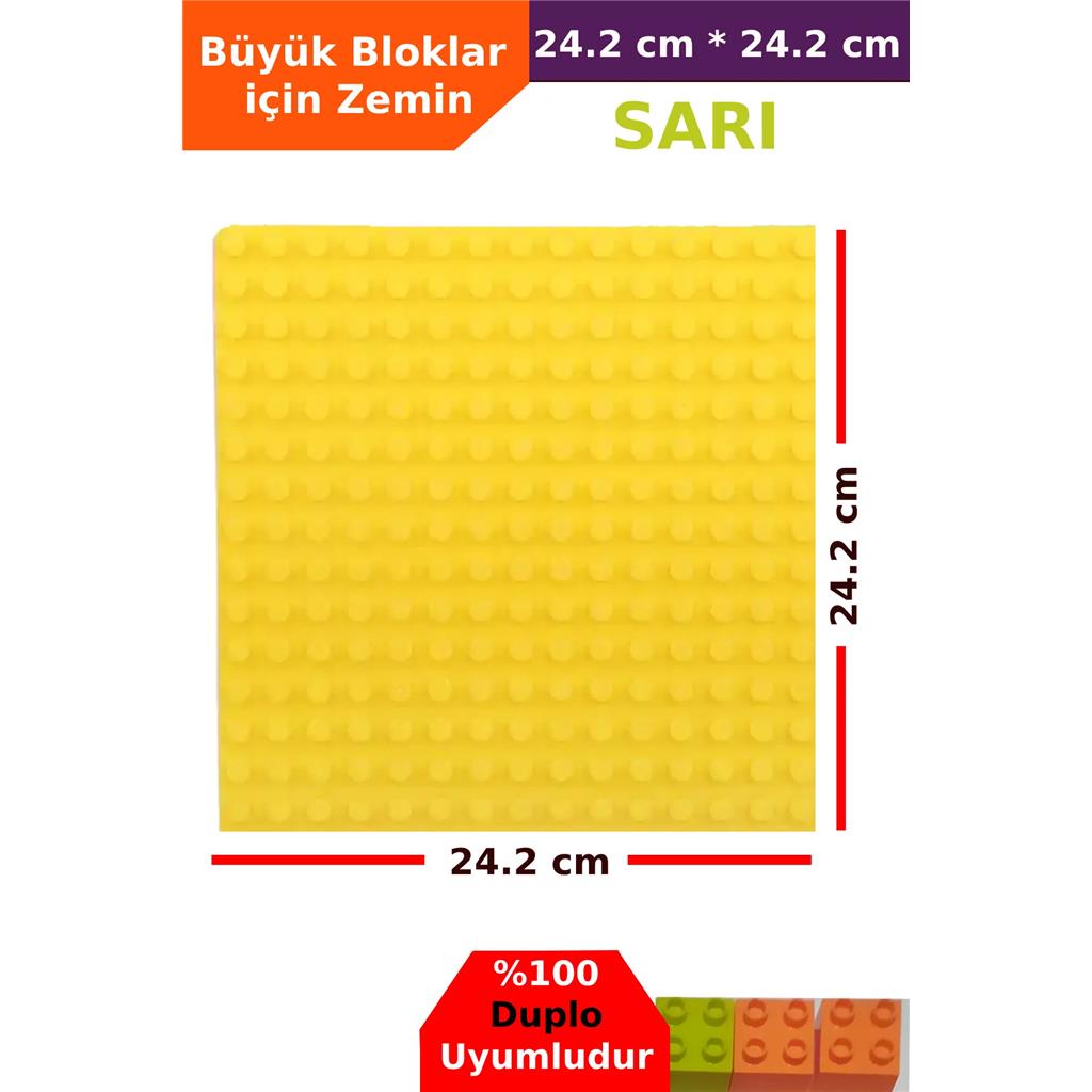 Lego Zemin Plaka Büyük Blok Kuzutoys Büyük Boy Bloklar Için En Ucuz Sarı Renkli Lego Zeminler