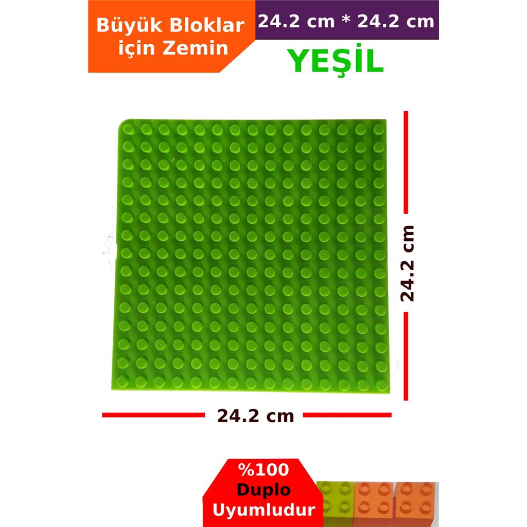 LEGO Zemin Plaka Büyük Blok Kuzutoys Büyük Boy Bloklar Için Yeşil Renkli LEGO Zeminler En Ucuz  Zemi