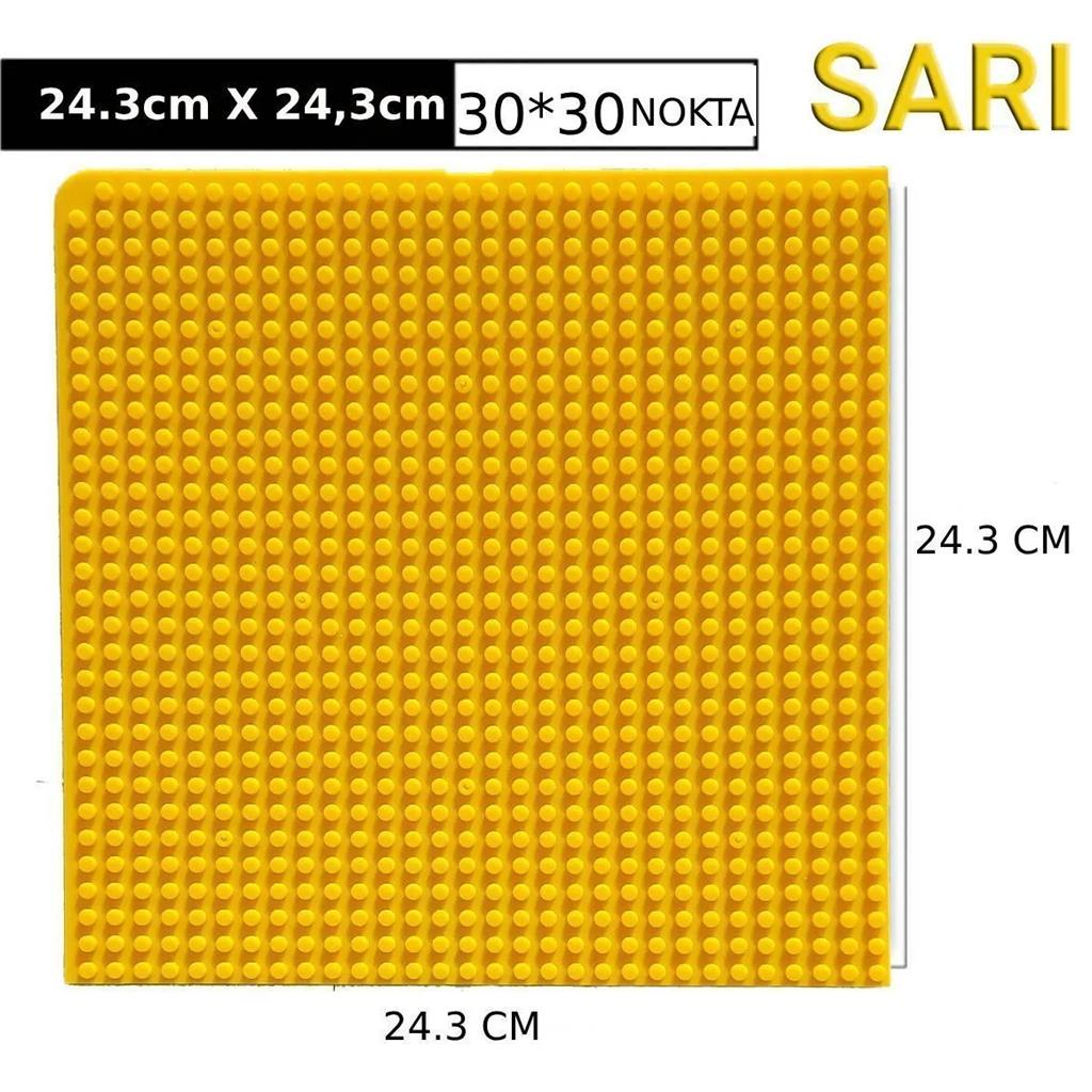 Kuzutoys Lego Uyumlu Esnek Zemin Sarı 30x30-|24.3cm En Ucuz  Renkli LEGO Uyumlu Zemin Fiyatları